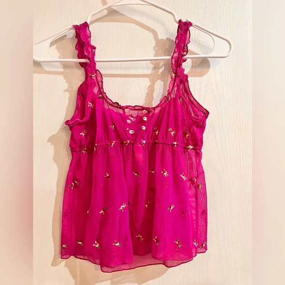 Vintage Victoria’s Secret Y2K Cami Rose Tank - Picture 7 of 10